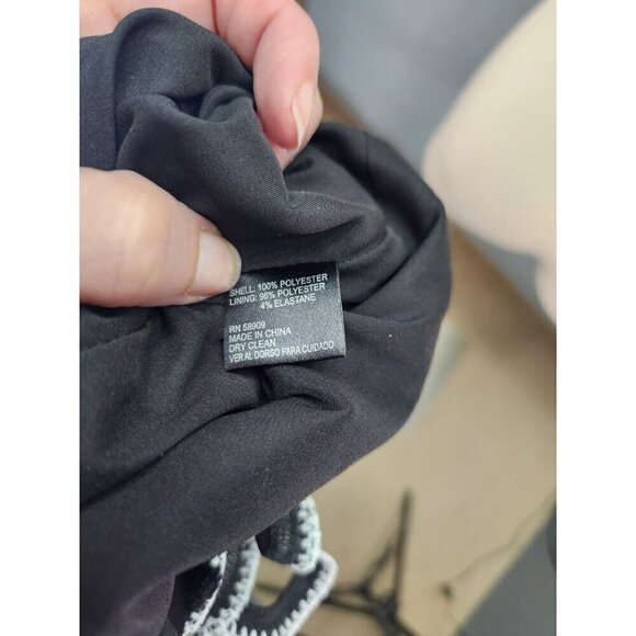 Alex Marie Womens Black & White Sleeveless Knit Dress Size 16 - Picture 7 of 8